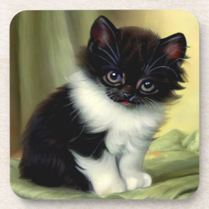  illustratie Tuxedo Kitten Bier Onderzetter
