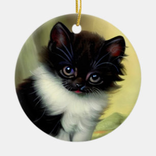 illustratie Tuxedo Kitten Keramisch Ornament