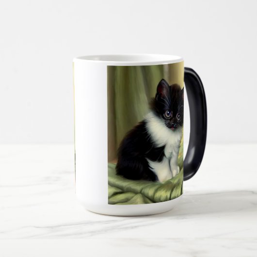 illustratie Tuxedo Kitten Magische Mok (Voorkant rechts)