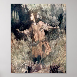 Illustratie uit De geheime tuin Poster