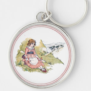 Illustratie uit oud Kate Greenaway-boek Sleutelhanger