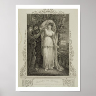 Illustratie uit "Troilus en Cressida", Wet III; Poster