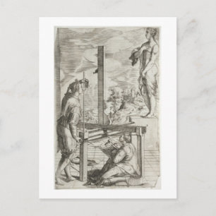 Illustratie uit Vignola's "The Two Rules of Prac Briefkaart