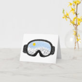 Illustratie Uitzicht Ski Goggles Mountain Kaart (Gele Bloem)