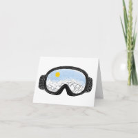 Illustratie Uitzicht Ski Goggles Mountain