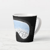 Illustratie Uitzicht Ski Goggles Mountain Latte Mok (Rechterhoek)