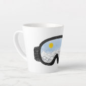 Illustratie Uitzicht Ski Goggles Mountain Latte Mok (Linkerhoek)
