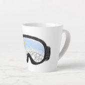 Illustratie Uitzicht Ski Goggles Mountain Latte Mok (Rechterhoek)