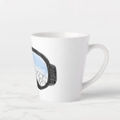 Illustratie Uitzicht Ski Goggles Mountain Latte Mok (Rechts)