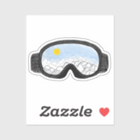Illustratie Uitzicht Ski Goggles Mountain