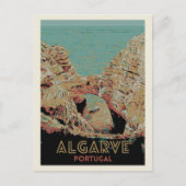 Illustratie Uitzicht van de Zonnekust van Algarve, Briefkaart (Voorkant)