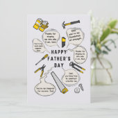 Illustratie vaderdag Kaart Tool Kit en offertes (Staand voorkant)