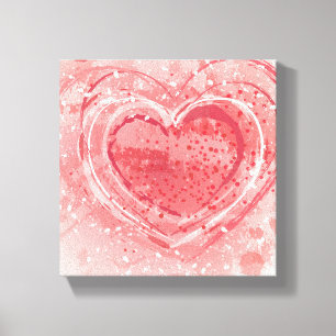 Illustratie Valentijnsdag Canvas Afdruk
