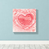 Illustratie Valentijnsdag Canvas Afdruk (Insitu (Houten vloer))