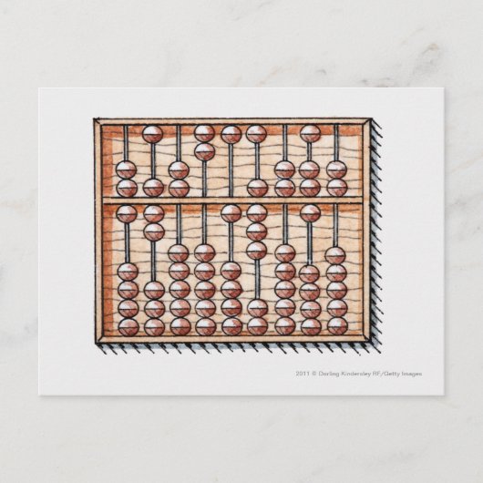 Illustratie van abacus briefkaart (Voorkant)