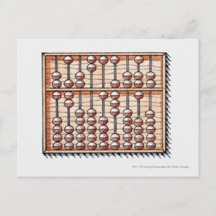 Illustratie van abacus briefkaart