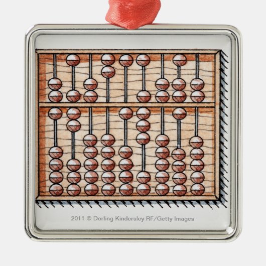 Illustratie van abacus metalen ornament (Voorkant)
