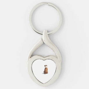 Illustratie van achteraanzicht van vintage buldog sleutelhanger