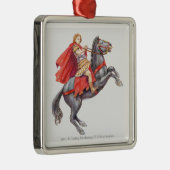Illustratie van Alexander de Grote Metalen Ornament (Rechts)