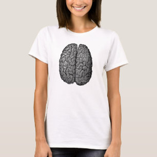 Illustratie van antieke menselijke hersen anatomie t-shirt