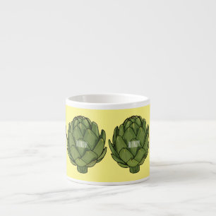 Illustratie van Artichoke cartoon Espresso Kop