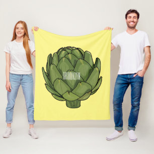 Illustratie van Artichoke cartoon Fleece Deken