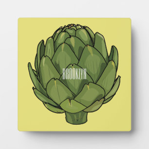 Illustratie van Artichoke cartoon Fotoplaat