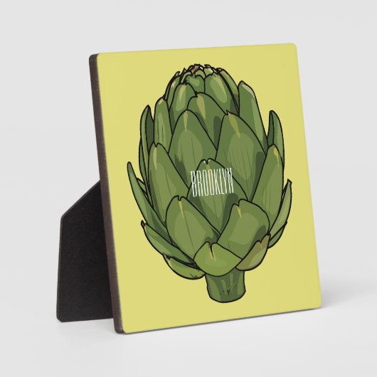 Illustratie van Artichoke cartoon Fotoplaat (Voorkant)