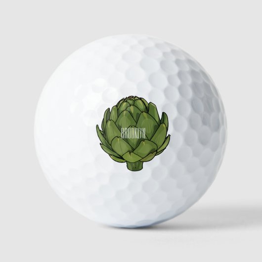 Illustratie van Artichoke cartoon Golfballen (Voorkant)