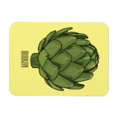 Illustratie van Artichoke cartoon Magneet (Horizontaal)