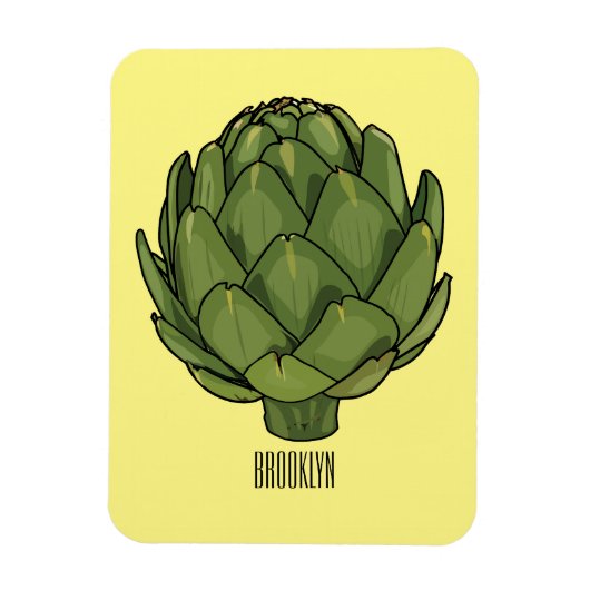 Illustratie van Artichoke cartoon Magneet (Verticaal)