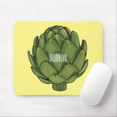 Illustratie van Artichoke cartoon Muismat (Met muis)