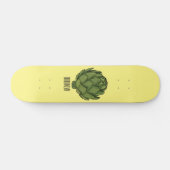 Illustratie van Artichoke cartoon Skateboard (Horizontaal)