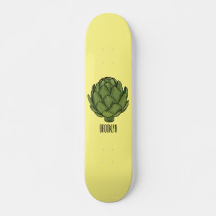 Illustratie van Artichoke cartoon Skateboard