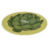 Illustratie van Artichoke cartoon Snijplank (Hoek)