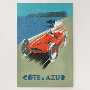 illustratie van automatische races legpuzzel