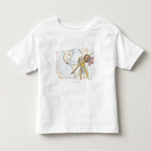 Illustratie van Aztec Jaguar Warrior Kinder Shirts
