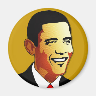 Illustratie van Barack Obama Vector Magneet