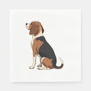Illustratie van Beagle-hond van achteren - Oude st Servet