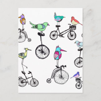 Illustratie van Bird Bike Briefkaart