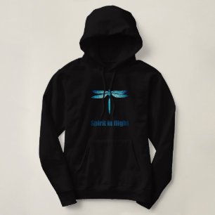 Illustratie van blauwe libel in vlucht hoodie