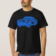 Illustratie van blauwe vintage auto