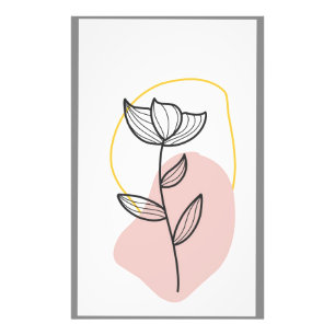 Illustratie van bloemenontwerp foto afdruk