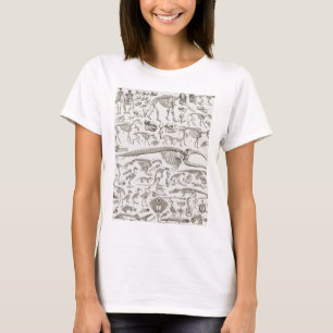 illustratie van Botten van mens en dier T-shirt
