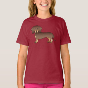 Illustratie van bruin en kort haardewerk t-shirt