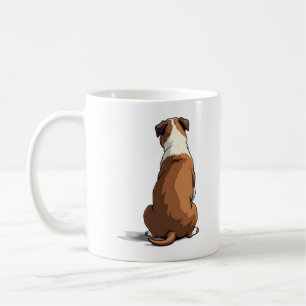 Illustratie van Bulldog van achteren Hondenliefheb Koffiemok