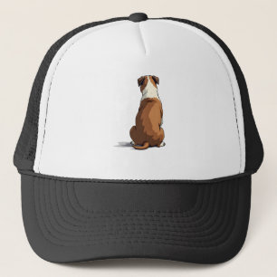 Illustratie van Bulldog van achteren Hondenliefheb Trucker Pet