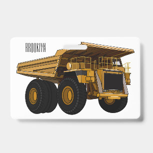 Illustratie van cartoon vrachtwagen badge
