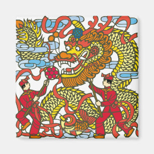 Illustratie van Chinese draak in Chinees Nieuw Magneet