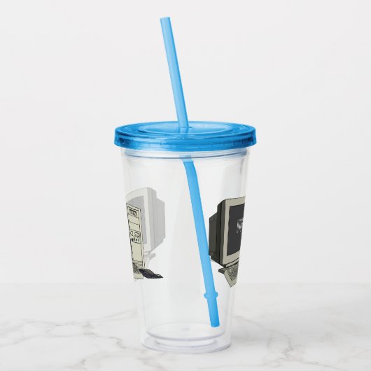 Illustratie van computercartoon acryl drinkbeker